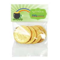 Irish-themed header bag filled with 4 foil wrapped chocolate coins.... from...