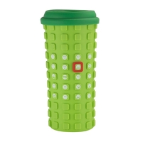 24 oz. tumbler with silicone lid and faces printed on the... from ASI 57800...