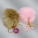 Fur Key Tag with Charm