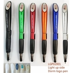 Light up side dome logo pen