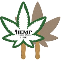 Cannabis shaped fan is laminated on front with a high gloss... from ASI 67620...