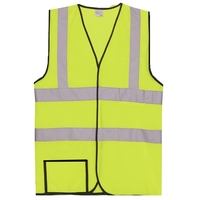 Dual Stripe S/M Yellow Mesh Safety Vest