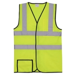 Dual Stripe 2XL/3XL Yellow Solid Safety Vest