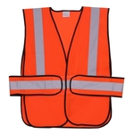 Orange Mesh Side Strap Safety Vest