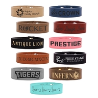 1" x 8.5" laser engraved youth leatherette cuff bracelets.... from ASI 92531...