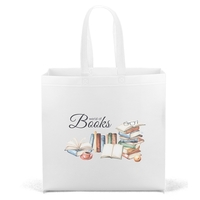 Laminated Non-Woven Tote with lay-flat side and bottom gussets.... from ASI...