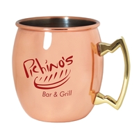 14 oz. Copper Coated Moscow Mule Mug with Stainless Steel Interior... from...