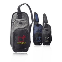 Sling shoulder/crossbody bag with zipper closure and single carrying...