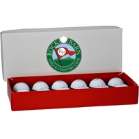 Golf balls with a custom-labeled box.... from ASI 57653 Gold Bond