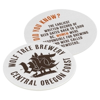 4" Pulpboard Circle Coaster 60pt