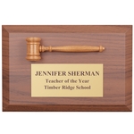 4" x 6" Plaque with Petite Style Gavel