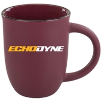 14 oz. burgundy matte satin mug made of ceramic with handle... from ASI 46573...