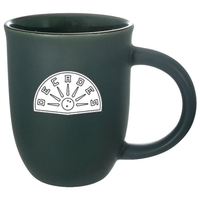 14 oz. green matte satin mug made of ceramic with handle... from ASI 46573...