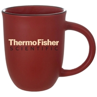 14 oz. red matte satin mug made of ceramic with handle... from ASI 46573...