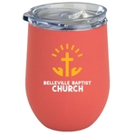 12 oz Albany Coral Matte Satin Insulated SS Stemless Wine