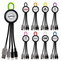 Clearview Light Up Loop Dual Input 3-in-1 Charging Cable