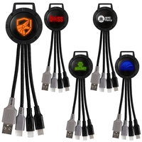 Light Up Color Two Tone Dual Input 3-in-1 Charging Cable