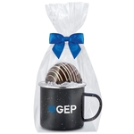 16 oz. Speckled Camping Mug Gift Sets Filled with Snacks