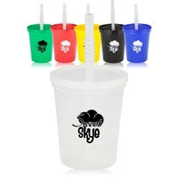BPA free 16 oz. plastic stadium cup with lid and straw... from ASI 39552 BEL...