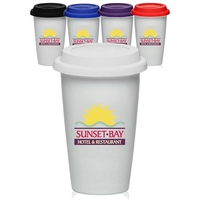 Double wall plastic porcelain tumbler with lid, 11 oz.... from ASI 39552 BEL...