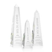 Optical clear crystal obelisk award.... from ASI 84592 St Regis Group / St Regis