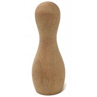 4" Mini Wood Bowling Pin