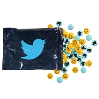 2 oz. Full Color DigiBag with Imprinted Chocolate Buttons