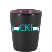 1.5 oz. ceramic shot glass with a lilac colored interior and... from ASI...