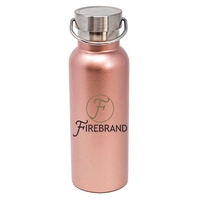 17 oz. double wall stainless steel bottle with vacuum insulation, brushed......