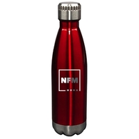17 oz. stainless steel sports water bottle with screw-on lid and... from ASI...