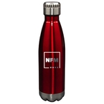 17 oz Glacier Gloss Red Insulated SS Sports Water Bottle