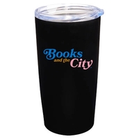 20 oz. vacuum insulated stainless steel travel mug with a clear... from ASI...