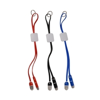 3-in-1 charging cable with keyring + 1 color Pad imprint on... from ASI 37218...