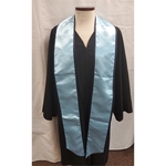 Light Blue Steel Graduation Sash With Navy Binded Edge