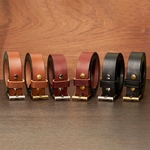 Full- Grain Thick Leather Belt - 1.25-inch Width