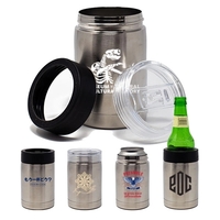 10 oz. stainless steel can/bottle holder and travel container.... from ASI...