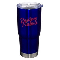 22 oz. vacuum insulated stainless steel travel mug with a clear... from ASI...