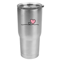22 oz. vacuum insulated stainless steel travel mug with a clear... from ASI...