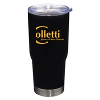 22 oz. vacuum insulated stainless steel travel mug with a clear... from ASI...