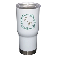 22 oz. vacuum insulated stainless steel travel mug with a clear... from ASI...
