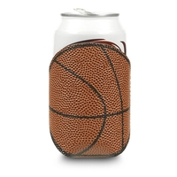 3" x 4" PU leather and neoprene can sleeve with basketball... from ASI 57800...