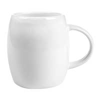 14 ounce capacity Rotunda ceramic coffee mug with ear-shaped handle.... from...