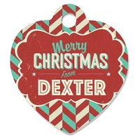 Anodized aluminum pet tag with heart shape; measures 1.25" with...