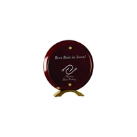 8.5" rosewood finished diamond standing plaque with a floating piece of......