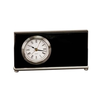 4" x 7.5" black piano finish clock with engraving.... from ASI 92531 Unique...