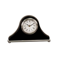 7.5" x 4.5" black piano finish clock with engraving.... from ASI 92531 Unique...