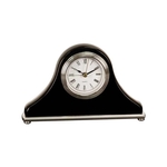7.5" x 4.5" Black Piano Finish Mantel Desk Clock