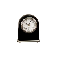 4.5" x 5" black piano finish clock with engraving.... from ASI 92531 Unique...