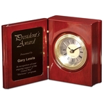 5.4" Rosewood Piano Finish Book Clock