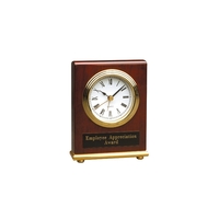 4.5" x 5" rosewood piano finish clock with engraving.... from ASI 92531...